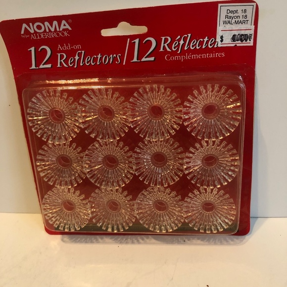 Vintage Noma Clear Plastic Atomic Christmas Light Cover Reflectors 12 per pack - Picture 2 of 6